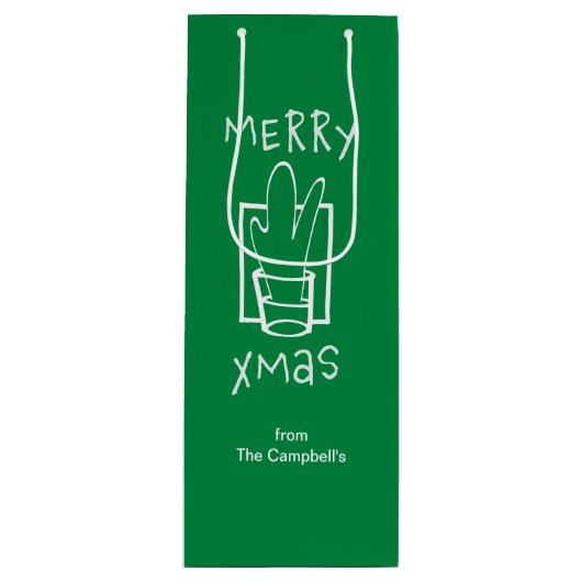 メリークリスマス ワインギフトバッグ (正面)