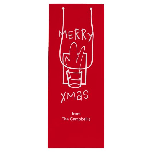 メリークリスマス ワインギフトバッグ (正面)