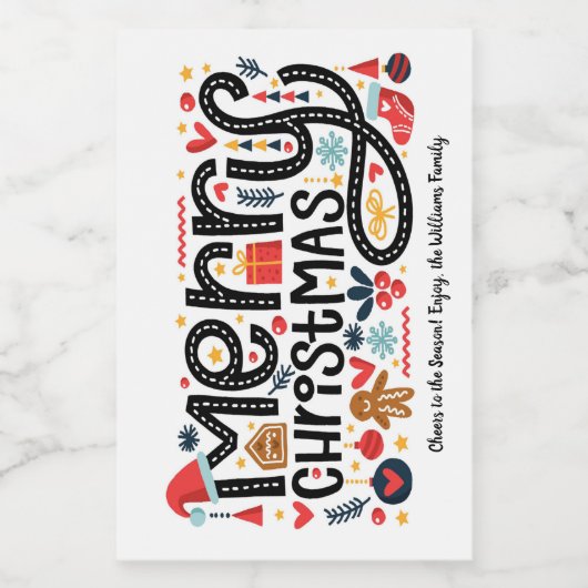 メリークリスマス ワインラベル (シングルラベル)