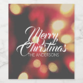 メリークリスマス ワインラベル (シングルラベル)