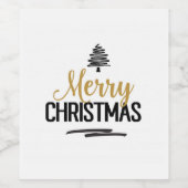 メリークリスマス ワインラベル (シングルラベル)