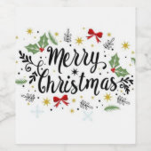 メリークリスマス ワインラベル (シングルラベル)