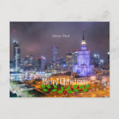 メリークリスマス – ワルシャワ，ポーランド ポストカード (正面)