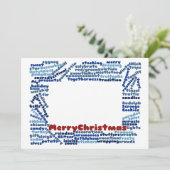 メリークリスマス – ワードクラウド – グリーティングカード シーズンカード (スタンド正面)