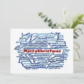 メリークリスマス – ワードクラウド – グリーティングカード シーズンカード (スタンド正面)
