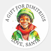 メリークリスマス |ヴィンテージの小妖精や小人の開始日時 ラウンドシール (正面)