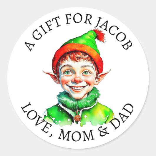 メリークリスマス |ヴィンテージの小妖精や小人の開始日時 ラウンドシール (正面)