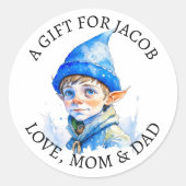 メリークリスマス |ヴィンテージの小妖精や小人の開始日時 ラウンドシール (正面)