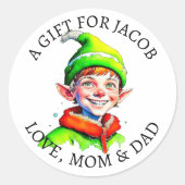 メリークリスマス |ヴィンテージの小妖精や小人の開始日時 ラウンドシール (正面)