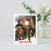 メリークリスマス。ヴィンテージアート シーズンポストカード (スタンド正面)