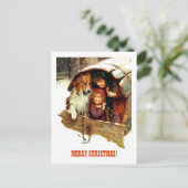 メリークリスマス。ヴィンテージアート シーズンポストカード (スタンド正面)