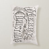 メリークリスマス、ヴィンテージカリアー&イヴ(reprod) アクセントクッション (裏面(縦))