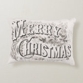 メリークリスマス、ヴィンテージカリアー&イヴ(reprod) アクセントクッション (裏面)