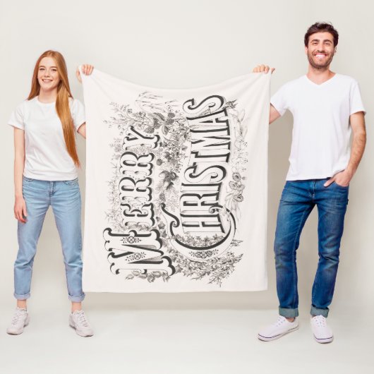 メリークリスマス、ヴィンテージカリアー&イヴ(reprod) フリースブランケット (インサイチュ)