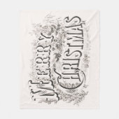 メリークリスマス、ヴィンテージカリアー&イヴ(reprod) フリースブランケット (正面)