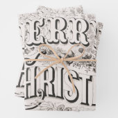 メリークリスマス、ヴィンテージカリアー&イヴ(reprod) ラッピングペーパーシート (インサイチュ)