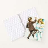 メリークリスマス - ヴィンテージカード、踊る子供たち ノートブック (内部)