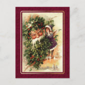 メリークリスマス.ヴィンテージクリスマスエンジェル シーズンポストカード (正面)