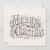 メリークリスマス ヴィンテージクリスマスパーティ 招待状 (正面)