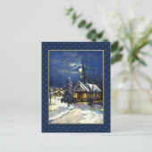 メリークリスマス.ヴィンテージクリスマス教会 シーズンポストカード (スタンド正面)