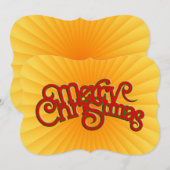 メリークリスマス – ヴィンテージクリスマス 文字デザイン シーズンカード (正面/裏面)