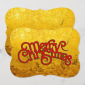 メリークリスマス – ヴィンテージクリスマス 文字デザイン シーズンカード (正面/裏面)