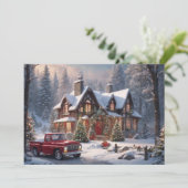 メリークリスマス ヴィンテージコテージ シーズンカード (スタンド正面)