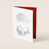 メリークリスマス.ヴィンテージサンタクロースラグジュリー 箔カード (正面)