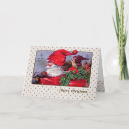 メリークリスマス.ヴィンテージサンタクロース シーズンカード