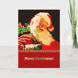 メリークリスマス.ヴィンテージサンタクロース シーズンカード