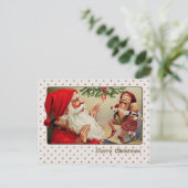 メリークリスマス.ヴィンテージサンタクロース シーズンポストカード (スタンド正面)