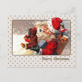 メリークリスマス.ヴィンテージサンタクロース シーズンポストカード
