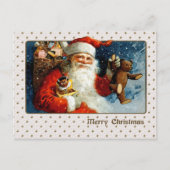 メリークリスマス.ヴィンテージサンタクロース シーズンポストカード (正面)