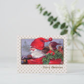 メリークリスマス.ヴィンテージサンタクロース シーズンポストカード (スタンド正面)