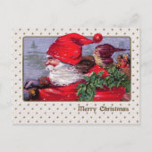 メリークリスマス.ヴィンテージサンタクロース シーズンポストカード (正面)