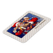 メリークリスマス.ヴィンテージサンタクロース マグネット (左側)