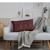 メリークリスマス、ヴィンテージパインツリーバー素朴ガンディ ランバークッション