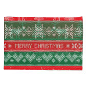 メリークリスマス:ヴィンテージフェスティバルパターン。 枕カバー (裏面)