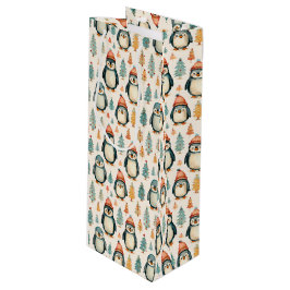 メリークリスマス | ヴィンテージペンギンクリスマス ワインギフトバッグ