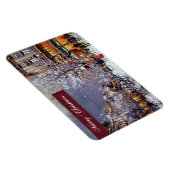 メリークリスマス.ヴィンテージ冬のパリの風景 マグネット (右側)