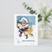 メリークリスマス.ヴィンテージ冬の景色 シーズンポストカード (スタンド正面)