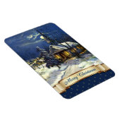 メリークリスマス.ヴィンテージ教会クリスマスプレゼント マグネット (右側)