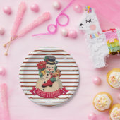 メリークリスマス – ヴィンテージ雪だるま紙プレート ペーパープレート (パーティー)