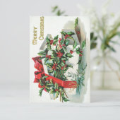 メリークリスマス ヴィンテージ カード (スタンド正面)