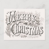 メリークリスマス、ヴィンテージ カーライ＆アイヴス（複製） ポストカード (正面)