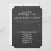 メリークリスマス ヴィンテージ ブラックボード 招待状 (裏面)