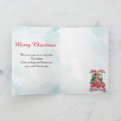 メリークリスマス ヴィンテージ レッド サンタ トラック カード (内部)