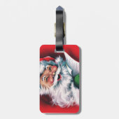 メリークリスマス,ヴィンテージ,レトロ,サンタクロース,ハッピーサ ラゲッジタグ (裏面縦)