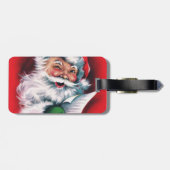 メリークリスマス,ヴィンテージ,レトロ,サンタクロース,ハッピーサ ラゲッジタグ (裏面横)