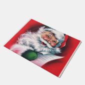 メリークリスマス，ヴィンテージ，レトロ，サンタクロース，ハッピーSa ドアマット (アングル)
